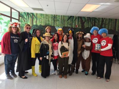 Kilmer Center staff dressed up as favorite book characters