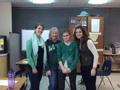kilmer center staff and students celebrate wear green day